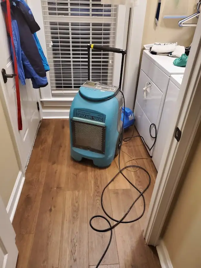 Commercial dehumidifier deployed for Flood Damage Cleanup in Wright