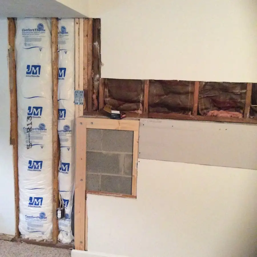 Wall insulation replacement during Contents Cleaning & Restoration in Wright